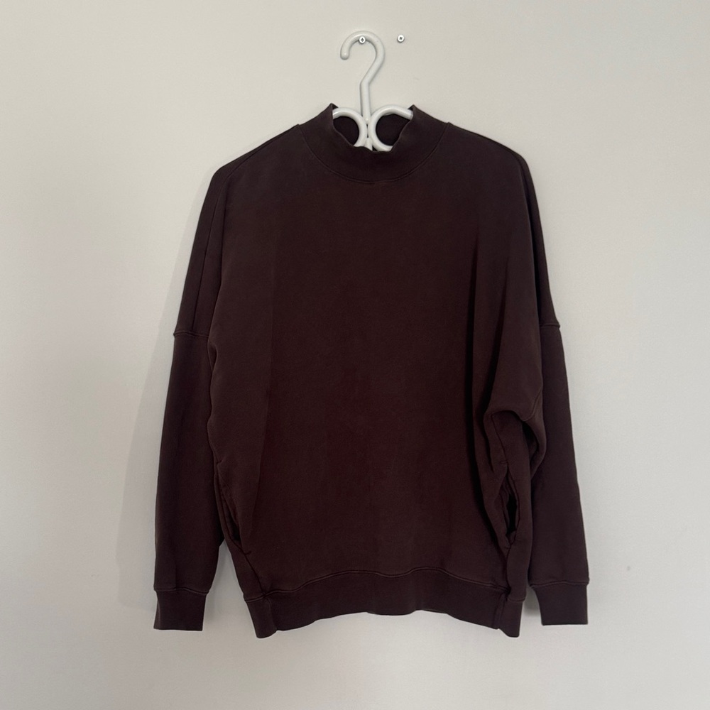Babaton Dark Brown mock neck Sweater